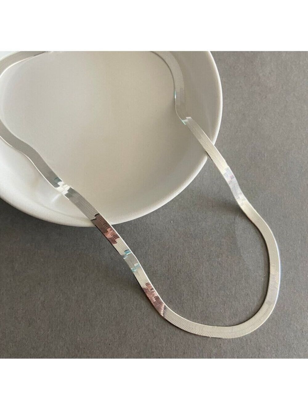 4.5mm thick Sterling Silver 16" HERRINGBONE necklace snake chain 🆕